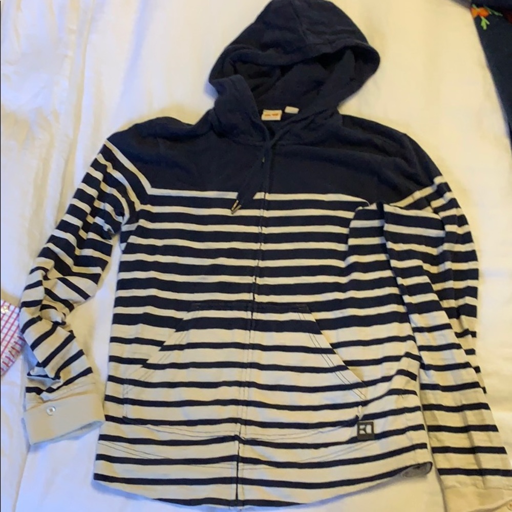 Hugo boss orange medium cotton striped hoodie